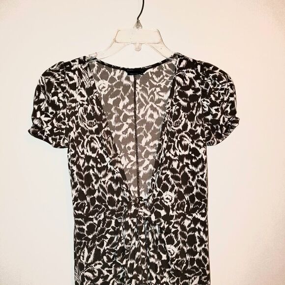 BCBGMAXAZRIA Brown and cream Maxi wrap dress - Picture 2 of 5